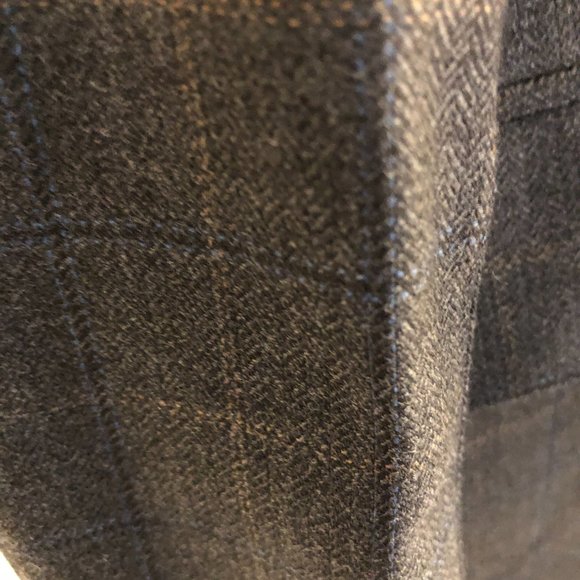 Pronto Uomo Checkered Brown Blue Sport Coat 46R - Picture 3 of 7
